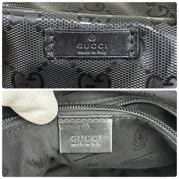 Authentic Gucci GG Imprime Business Bag Briefcase Crossbody Messenger Mens Black - Picture 13 of 14